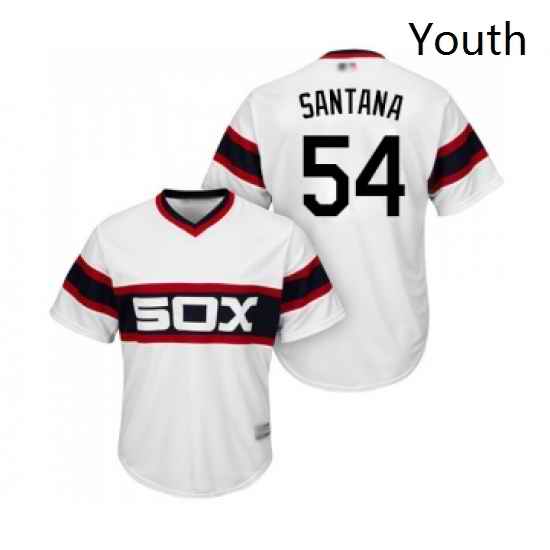 Youth Chicago White Sox 54 Ervin Santana Replica White 2013 Alternate Home Cool Base Baseball Jersey